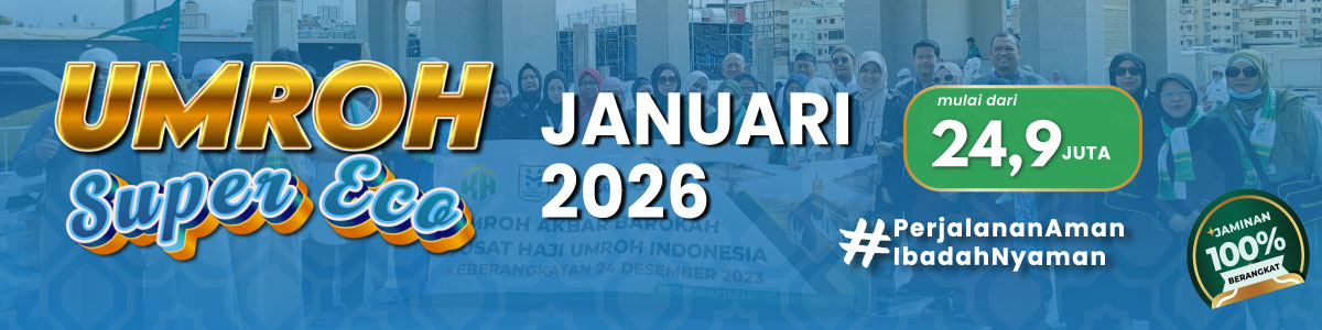 Banner Umroh Januari 2026 mulai 24 jutaan