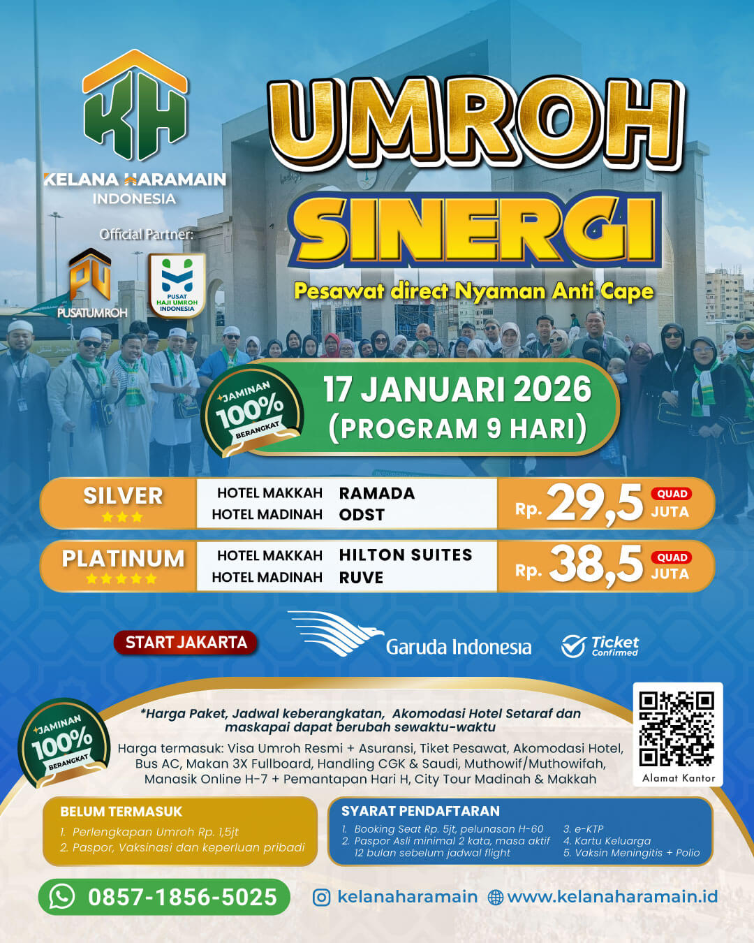 Umroh 17 Januari 2026 by Garuda Indonesia 9 Hari