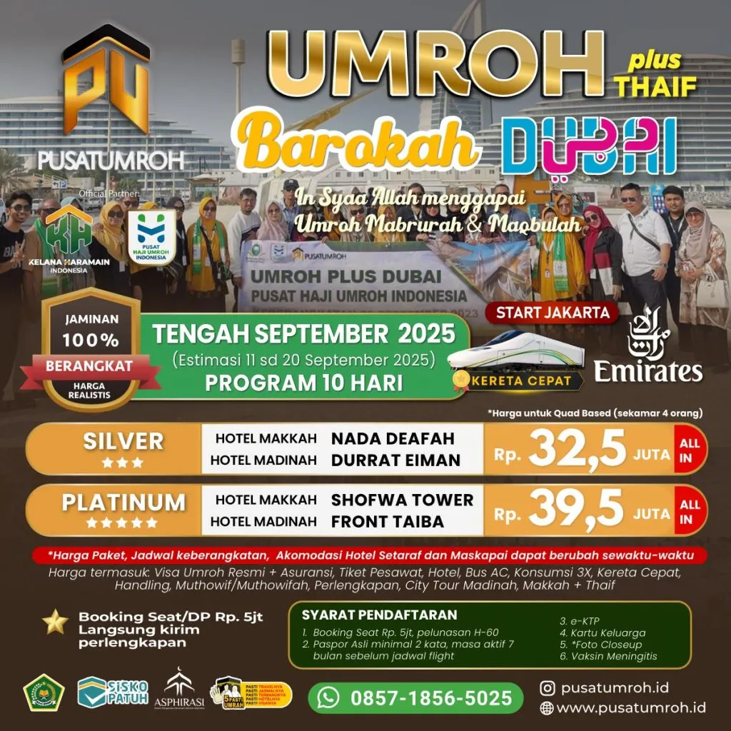 Paket Umroh plus Dubai Taif September 2025