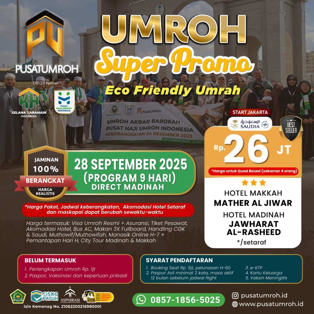 Paket Biaya Umroh Super Promo 28 September 2025 by Saudia