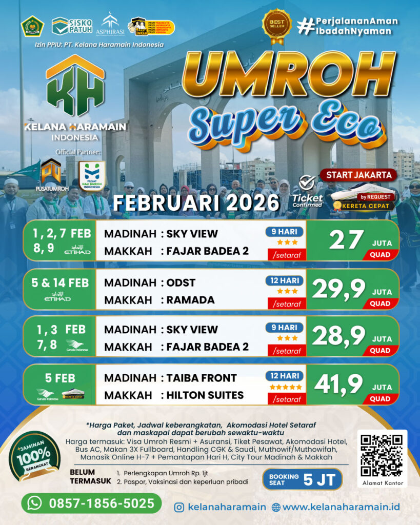 Paket Biaya Umroh Super Eco Februari 2026