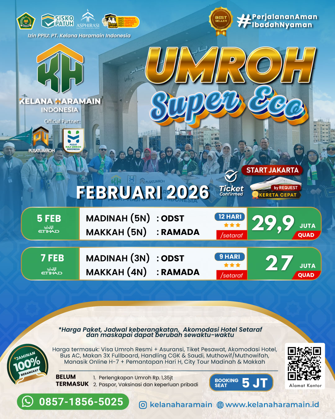 Paket Biaya Umroh Super Eco Februari 2026