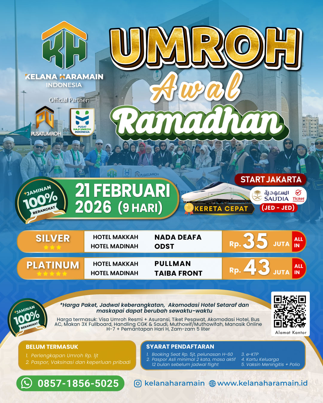 Umroh Awal Ramadhan 9 Hari, 21 Februari 2026 by Saudi Airlines