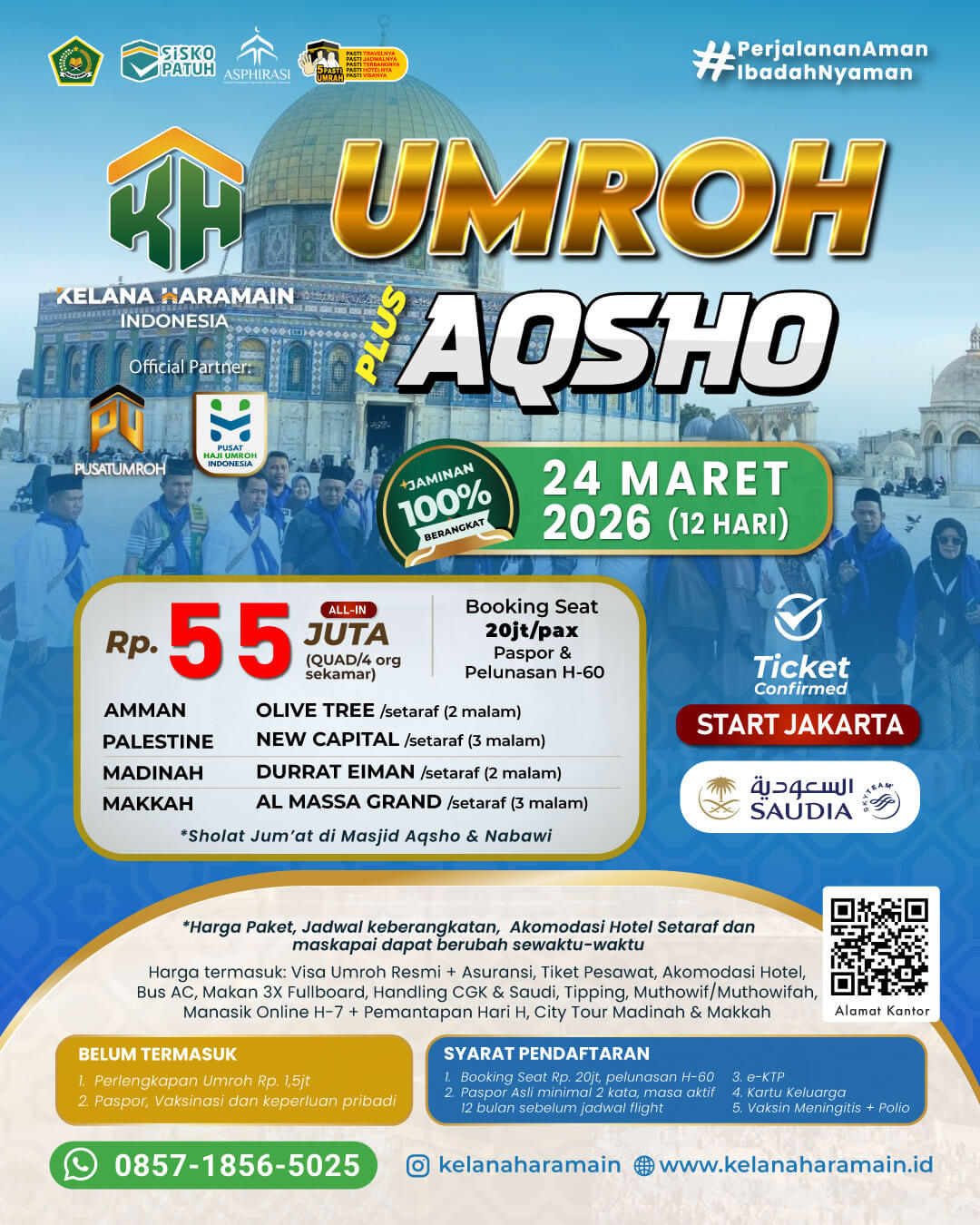 Umroh plus Aqsho 24 Maret 2026
