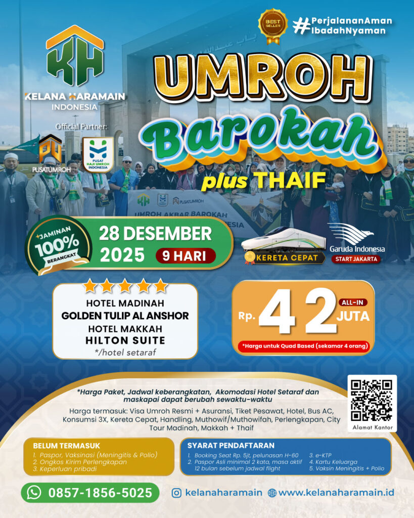 Umroh 28 Desember 2025, 9 Hari by Garuda Indonesia